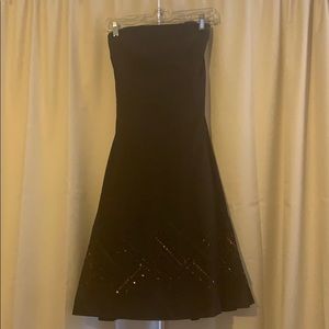 Brown Loft strapless dress